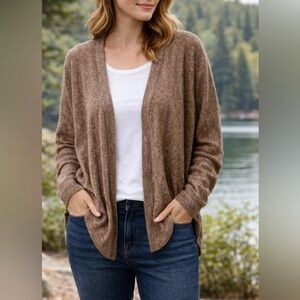 Hayden Open Front Cardigan Women’s Small Lightweight Cozy Neutral EUC